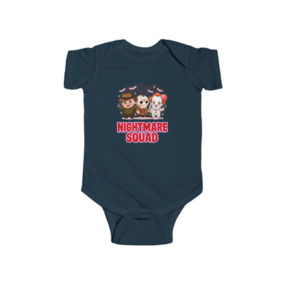 Nightmare Squad Baby Bodysuit | Infant Halloween Outfit, Funny Horror Baby Clothing, Creepy Cotton Onesie, Baby Shower Gift – Custom Kids clothes by PixelCraft360, unique decoration for events and special gifts
