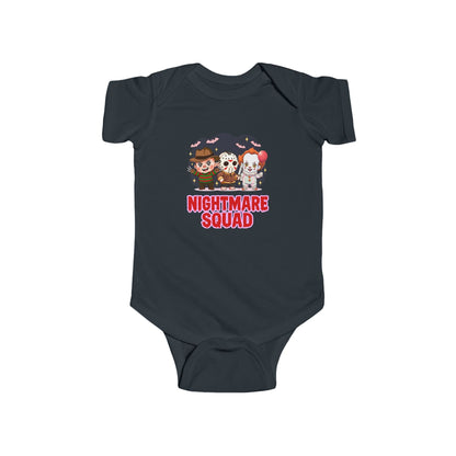 Nightmare Squad Baby Bodysuit | Infant Halloween Outfit, Funny Horror Baby Clothing, Creepy Cotton Onesie, Baby Shower Gift – Custom Kids clothes by PixelCraft360, unique decoration for events and special gifts