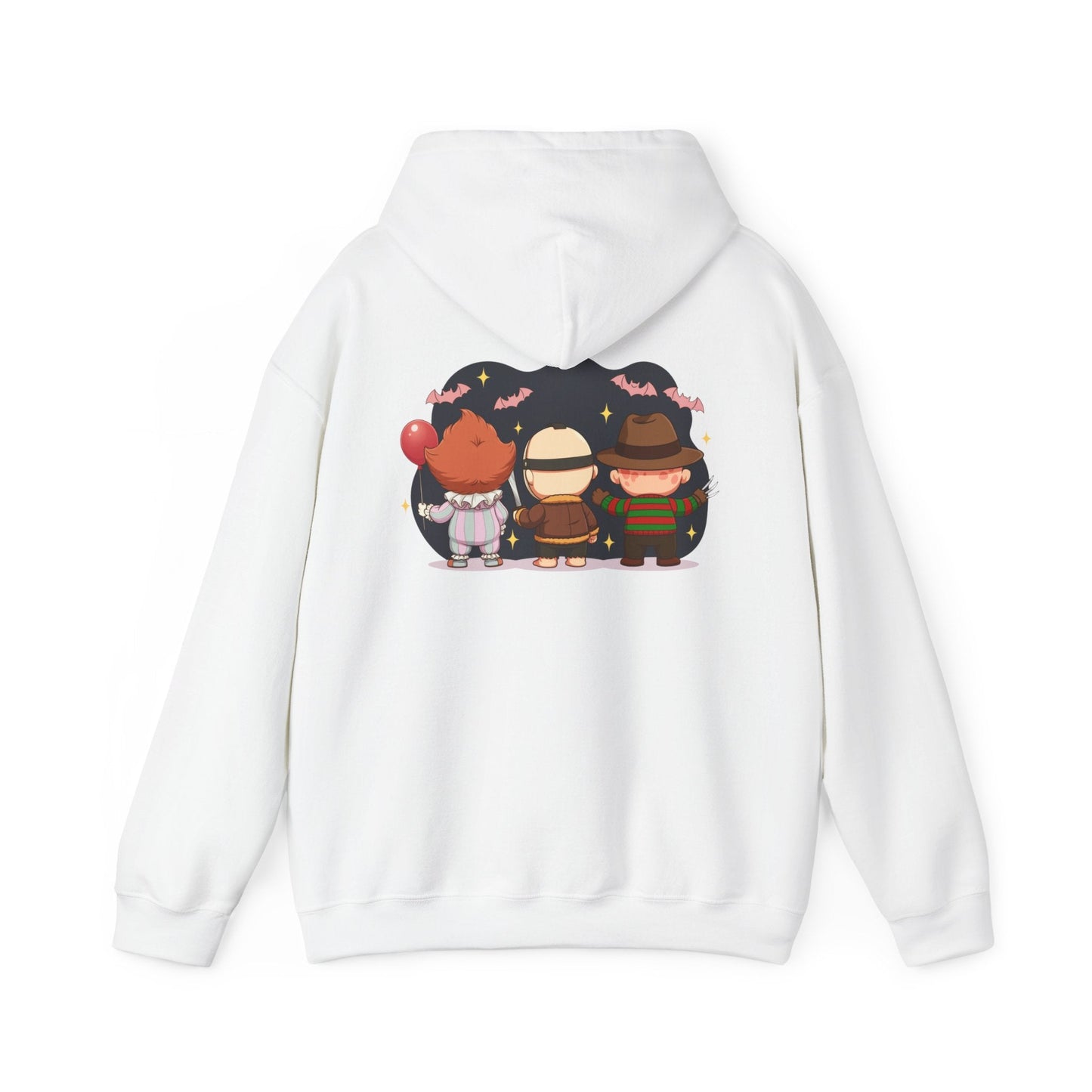 Nightmare Squad Halloween Hoodie | Unisex Heavy Blend™ Sweatshirt | Cozy Cotton - Poly Fleece Front & Back Print – Custom Hoodie by PixelCraft360, unique decoration for events and special gifts