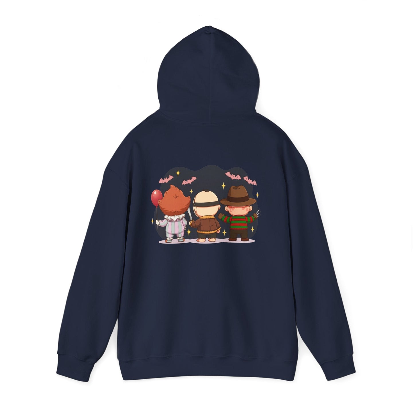 Nightmare Squad Halloween Hoodie | Unisex Heavy Blend™ Sweatshirt | Cozy Cotton - Poly Fleece Front & Back Print – Custom Hoodie by PixelCraft360, unique decoration for events and special gifts