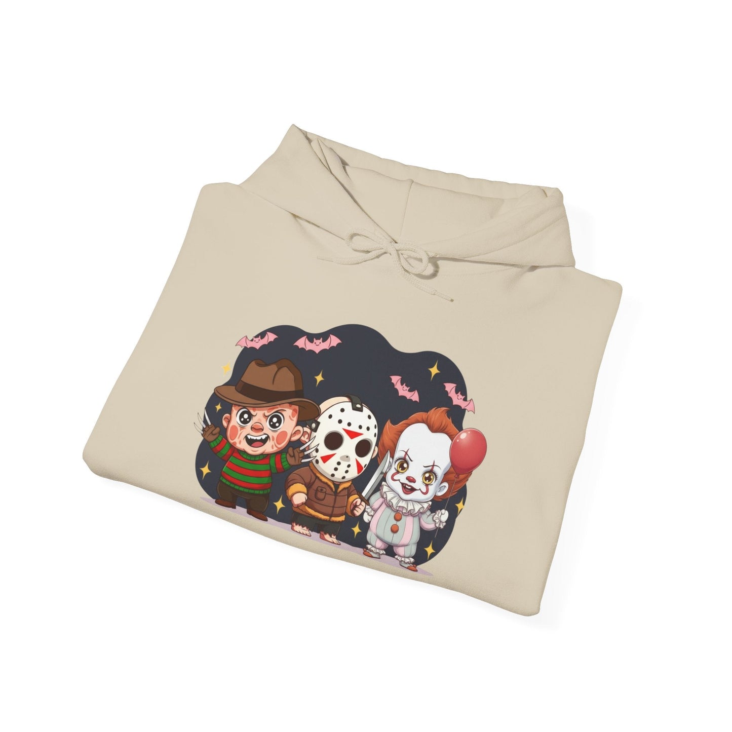 Nightmare Squad Halloween Hoodie | Unisex Heavy Blend™ Sweatshirt | Cozy Cotton - Poly Fleece Front & Back Print – Custom Hoodie by PixelCraft360, unique decoration for events and special gifts