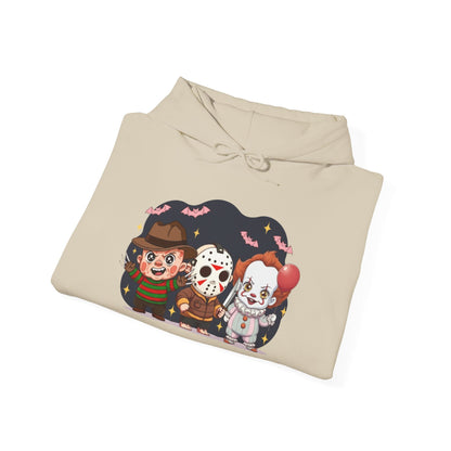 Nightmare Squad Halloween Hoodie | Unisex Heavy Blend™ Sweatshirt | Cozy Cotton - Poly Fleece Front & Back Print – Custom Hoodie by PixelCraft360, unique decoration for events and special gifts