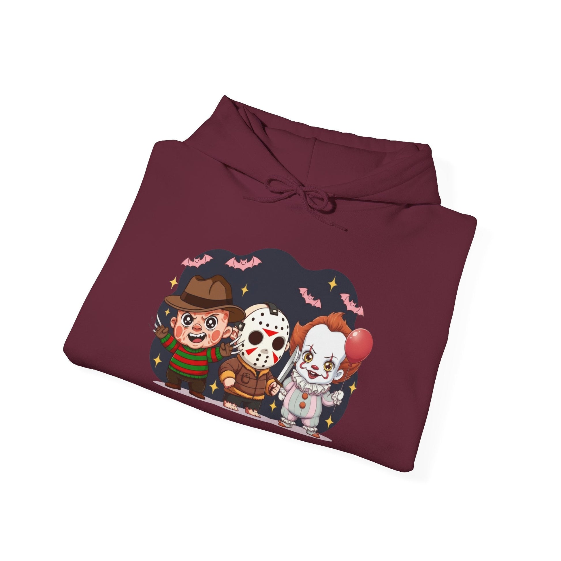 Nightmare Squad Halloween Hoodie | Unisex Heavy Blend™ Sweatshirt | Cozy Cotton - Poly Fleece Front & Back Print – Custom Hoodie by PixelCraft360, unique decoration for events and special gifts