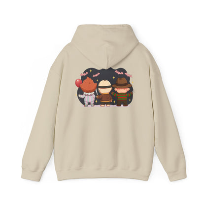 Nightmare Squad Halloween Hoodie | Unisex Heavy Blend™ Sweatshirt | Cozy Cotton - Poly Fleece Front & Back Print – Custom Hoodie by PixelCraft360, unique decoration for events and special gifts