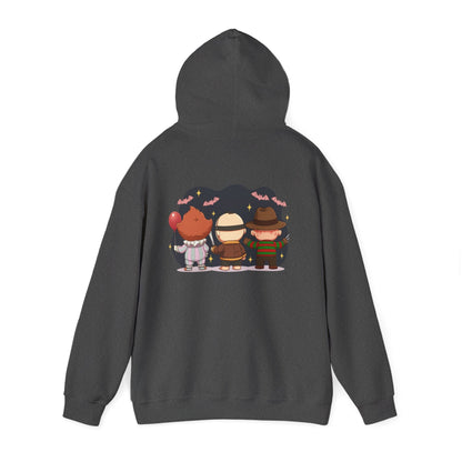 Nightmare Squad Halloween Hoodie | Unisex Heavy Blend™ Sweatshirt | Cozy Cotton - Poly Fleece Front & Back Print – Custom Hoodie by PixelCraft360, unique decoration for events and special gifts