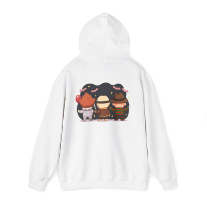 Nightmare Squad Halloween Hoodie | Unisex Heavy Blend™ Sweatshirt | Cozy Cotton - Poly Fleece Front & Back Print – Custom Hoodie by PixelCraft360, unique decoration for events and special gifts