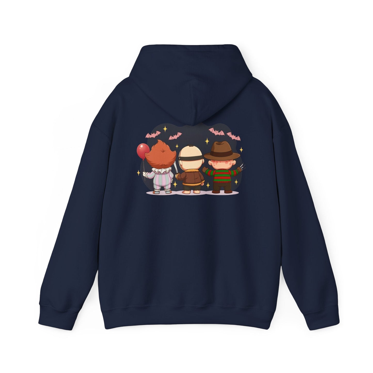Nightmare Squad Halloween Hoodie | Unisex Heavy Blend™ Sweatshirt | Cozy Cotton - Poly Fleece Front & Back Print – Custom Hoodie by PixelCraft360, unique decoration for events and special gifts