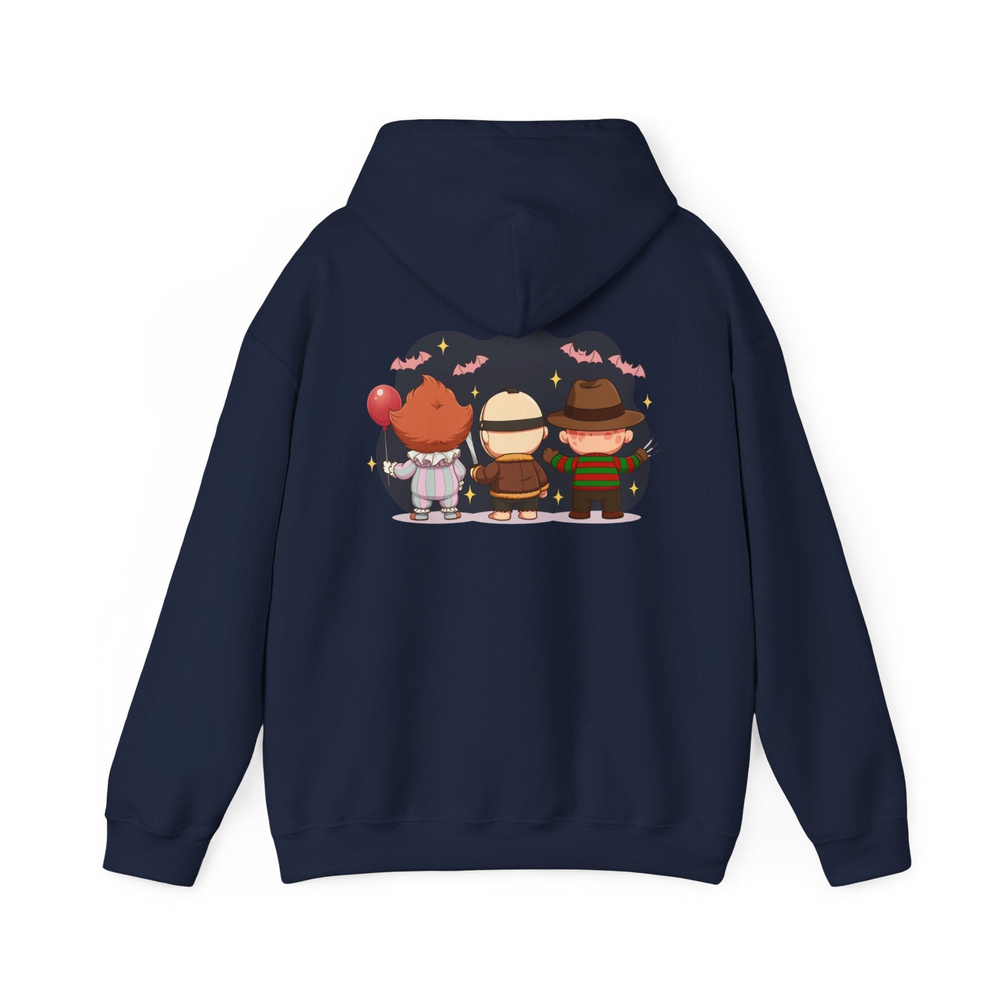 Nightmare Squad Halloween Hoodie | Unisex Heavy Blend™ Sweatshirt | Cozy Cotton - Poly Fleece Front & Back Print – Custom Hoodie by PixelCraft360, unique decoration for events and special gifts