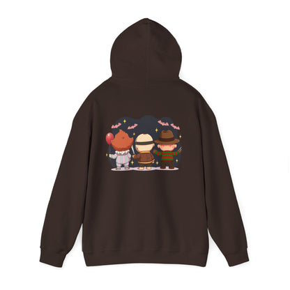 Nightmare Squad Halloween Hoodie | Unisex Heavy Blend™ Sweatshirt | Cozy Cotton - Poly Fleece Front & Back Print – Custom Hoodie by PixelCraft360, unique decoration for events and special gifts