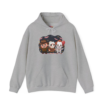 Nightmare Squad Halloween Hoodie | Unisex Heavy Blend™ Sweatshirt | Cozy Cotton - Poly Fleece Front & Back Print – Custom Hoodie by PixelCraft360, unique decoration for events and special gifts