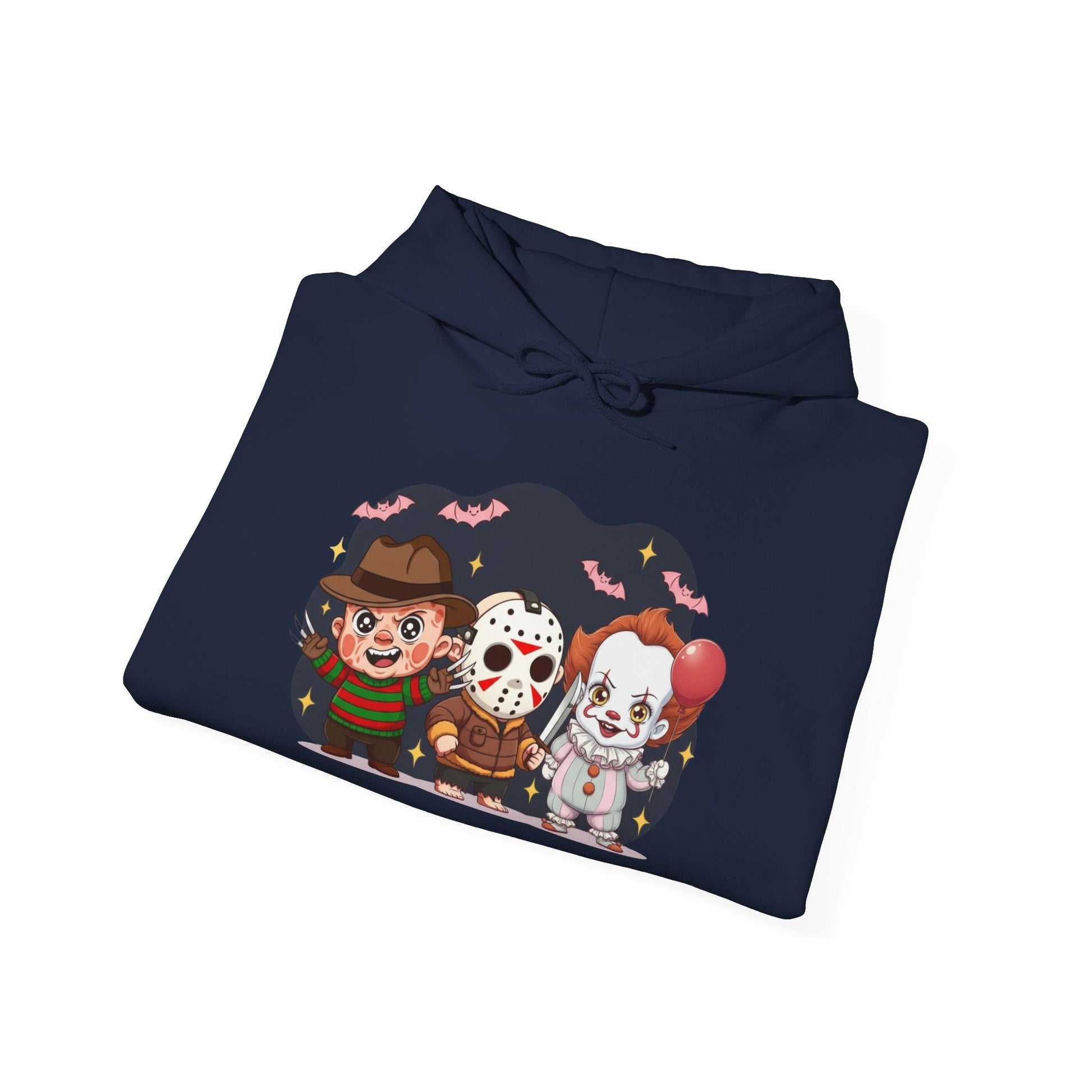 Nightmare Squad Halloween Hoodie | Unisex Heavy Blend™ Sweatshirt | Cozy Cotton - Poly Fleece Front & Back Print – Custom Hoodie by PixelCraft360, unique decoration for events and special gifts