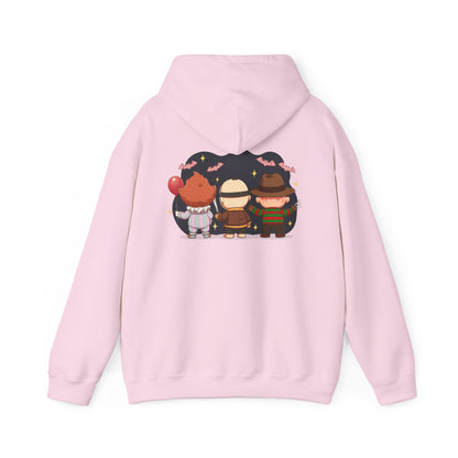 Nightmare Squad Halloween Hoodie | Unisex Heavy Blend™ Sweatshirt | Cozy Cotton - Poly Fleece Front & Back Print – Custom Hoodie by PixelCraft360, unique decoration for events and special gifts