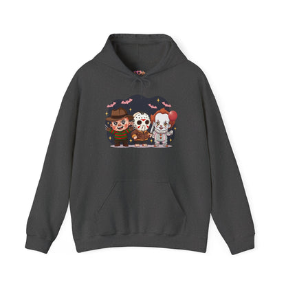 Nightmare Squad Halloween Hoodie | Unisex Heavy Blend™ Sweatshirt | Cozy Cotton - Poly Fleece Front & Back Print – Custom Hoodie by PixelCraft360, unique decoration for events and special gifts