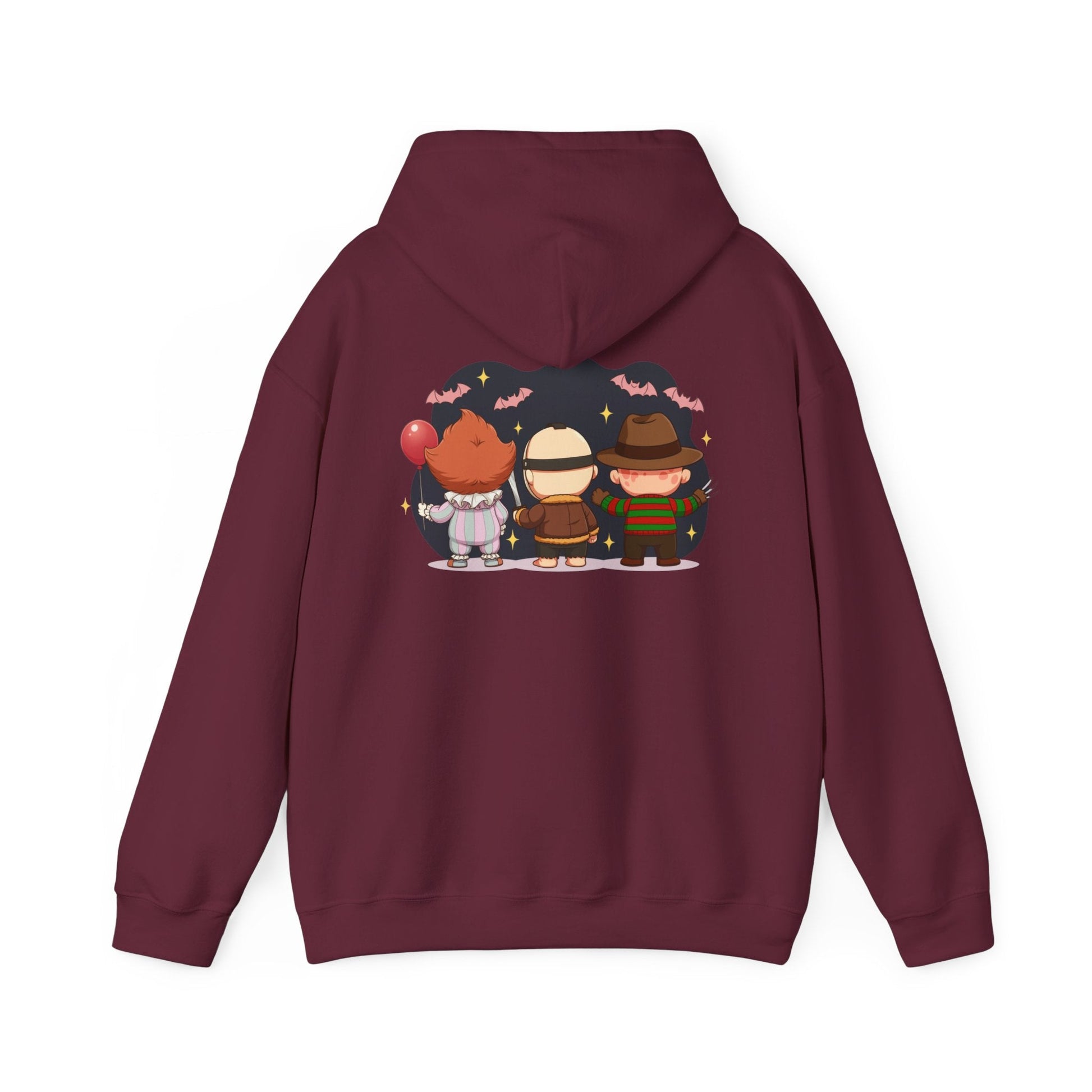 Nightmare Squad Halloween Hoodie | Unisex Heavy Blend™ Sweatshirt | Cozy Cotton - Poly Fleece Front & Back Print – Custom Hoodie by PixelCraft360, unique decoration for events and special gifts