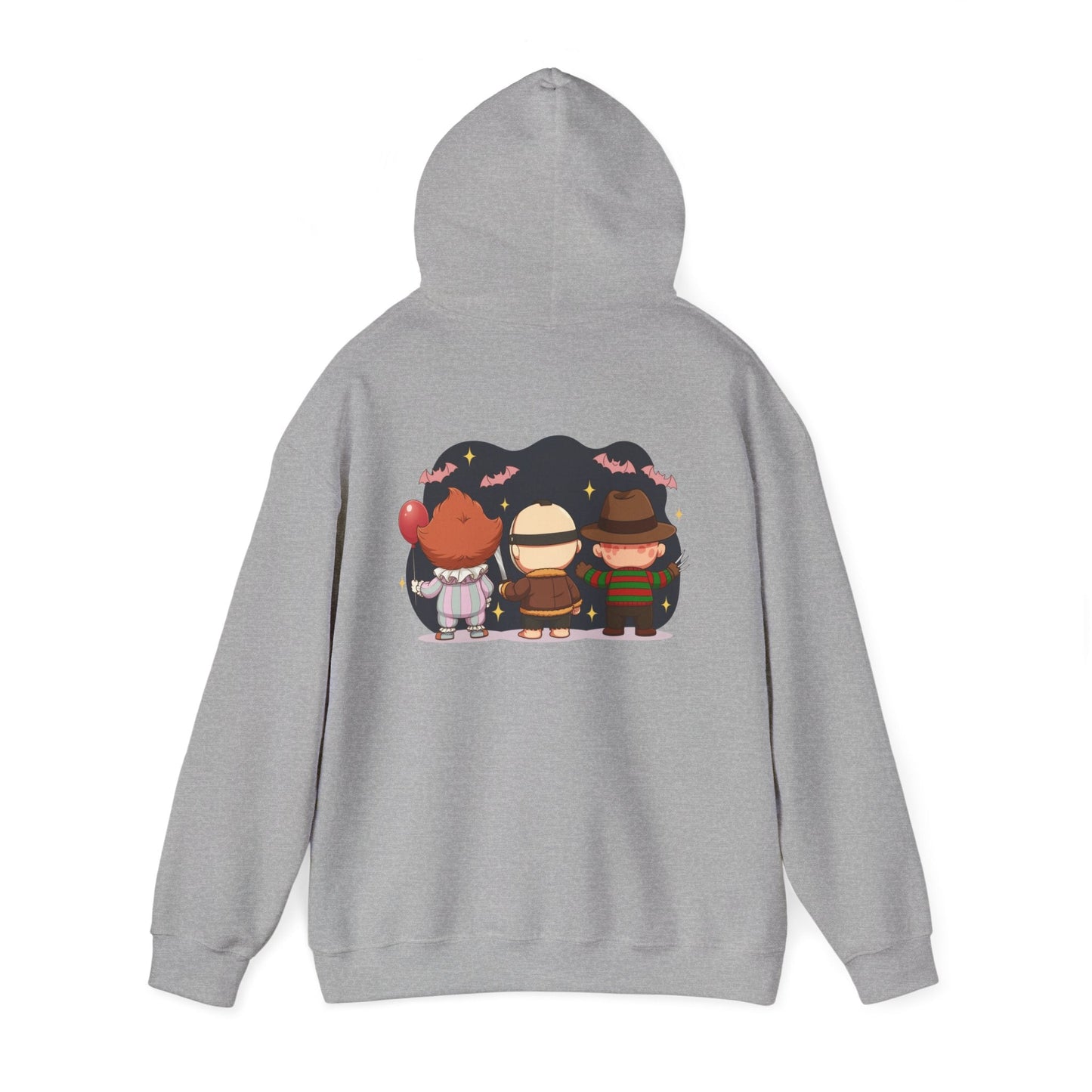 Nightmare Squad Halloween Hoodie | Unisex Heavy Blend™ Sweatshirt | Cozy Cotton - Poly Fleece Front & Back Print – Custom Hoodie by PixelCraft360, unique decoration for events and special gifts