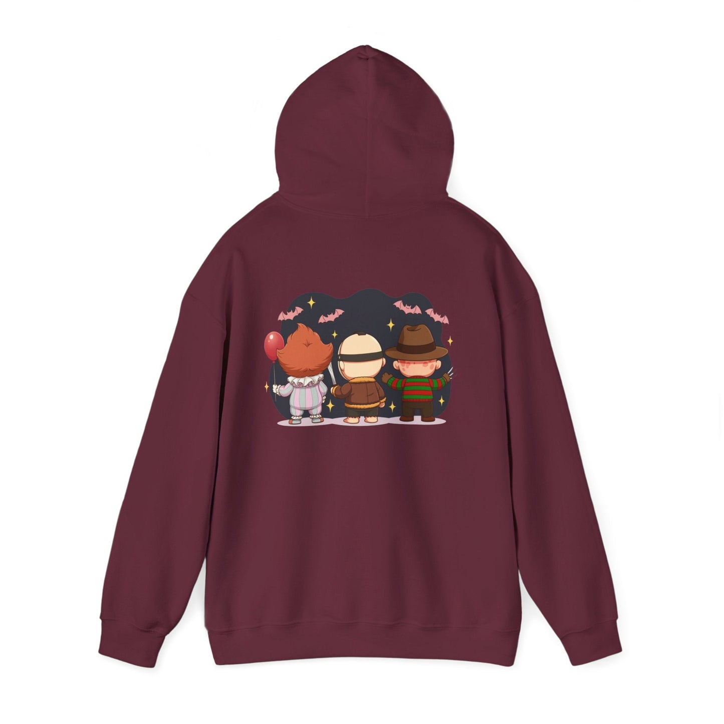 Nightmare Squad Halloween Hoodie | Unisex Heavy Blend™ Sweatshirt | Cozy Cotton - Poly Fleece Front & Back Print – Custom Hoodie by PixelCraft360, unique decoration for events and special gifts