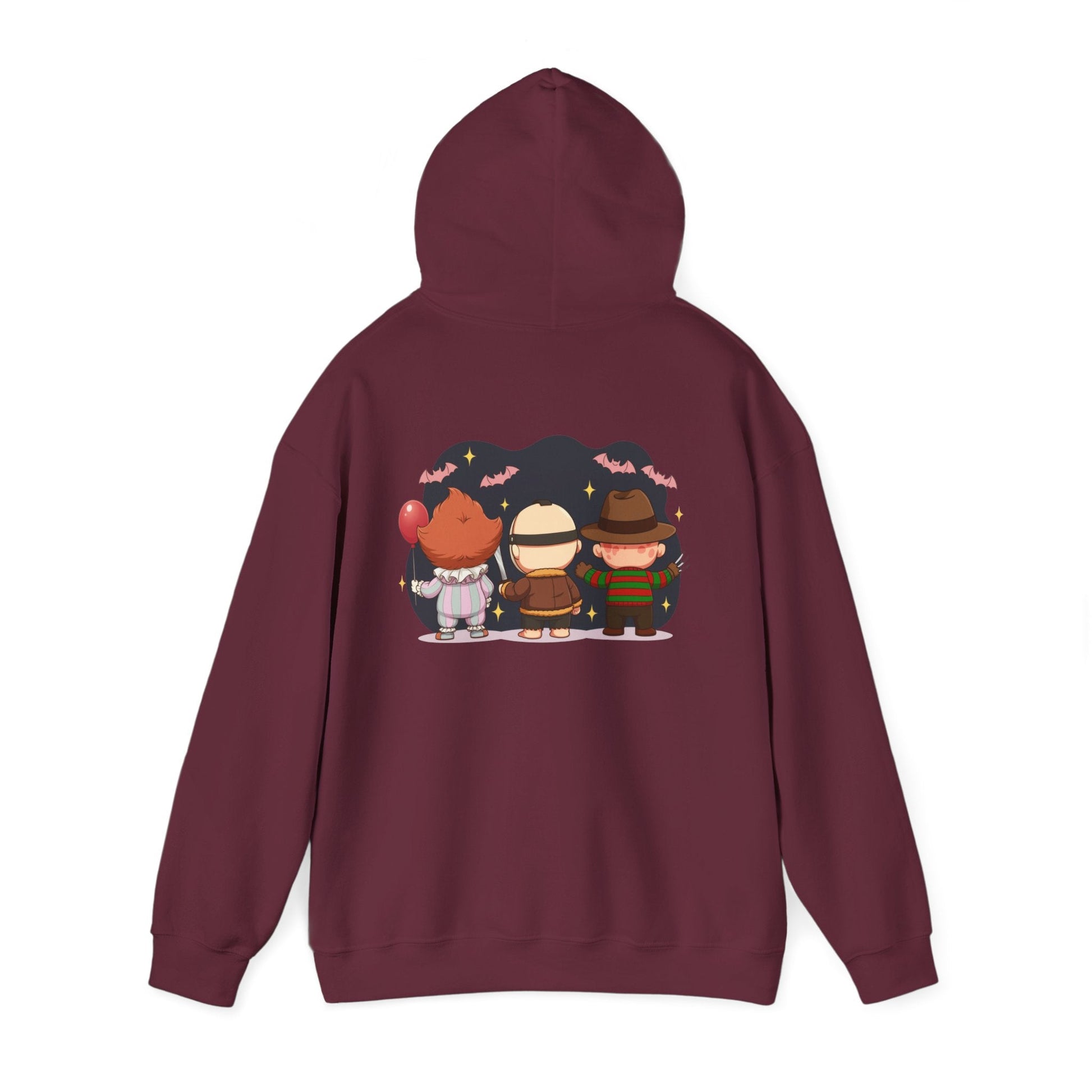 Nightmare Squad Halloween Hoodie | Unisex Heavy Blend™ Sweatshirt | Cozy Cotton - Poly Fleece Front & Back Print – Custom Hoodie by PixelCraft360, unique decoration for events and special gifts