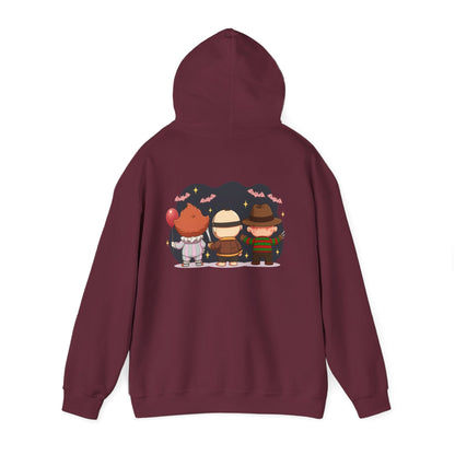 Nightmare Squad Halloween Hoodie | Unisex Heavy Blend™ Sweatshirt | Cozy Cotton - Poly Fleece Front & Back Print – Custom Hoodie by PixelCraft360, unique decoration for events and special gifts
