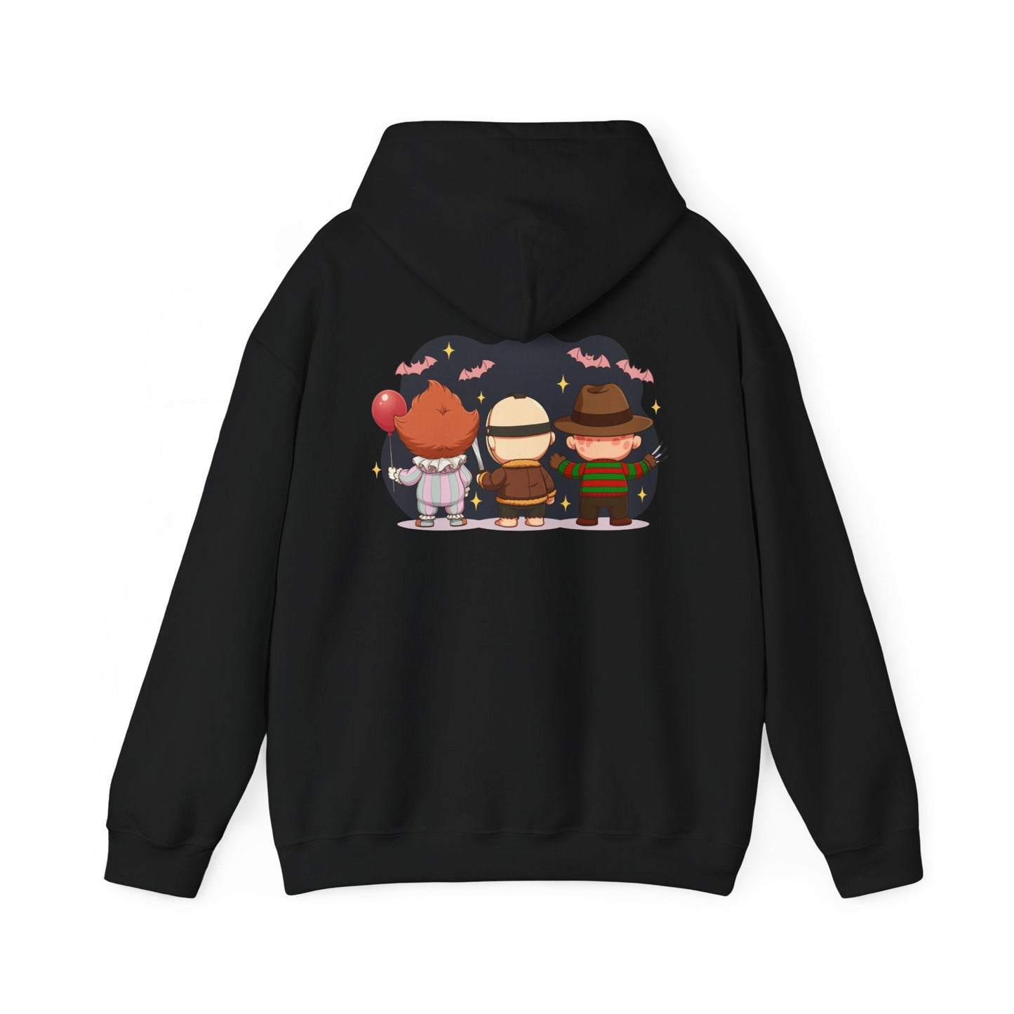 Nightmare Squad Halloween Hoodie | Unisex Heavy Blend™ Sweatshirt | Cozy Cotton - Poly Fleece Front & Back Print – Custom Hoodie by PixelCraft360, unique decoration for events and special gifts