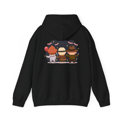 Nightmare Squad Halloween Hoodie | Unisex Heavy Blend™ Sweatshirt | Cozy Cotton - Poly Fleece Front & Back Print – Custom Hoodie by PixelCraft360, unique decoration for events and special gifts