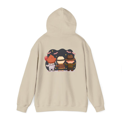 Nightmare Squad Halloween Hoodie | Unisex Heavy Blend™ Sweatshirt | Cozy Cotton - Poly Fleece Front & Back Print – Custom Hoodie by PixelCraft360, unique decoration for events and special gifts
