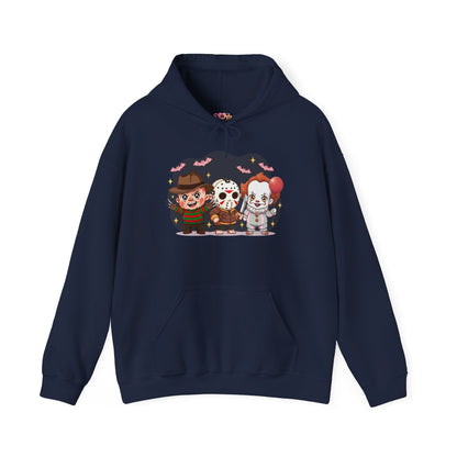 Nightmare Squad Halloween Hoodie | Unisex Heavy Blend™ Sweatshirt | Cozy Cotton - Poly Fleece Front & Back Print – Custom Hoodie by PixelCraft360, unique decoration for events and special gifts