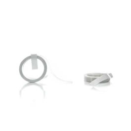 White Satin Pre-Coiled Rolls 3/16" - 100-Pack - Image 1