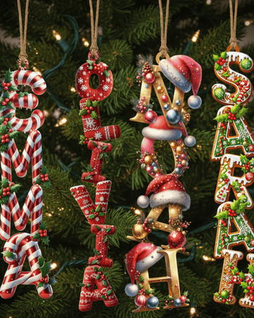 Personalized Christmas Name Ornaments – Wood or Acrylic – Custom Holiday Decorations – Custom Home Decor by PixelCraft360, unique decoration for events and special gifts