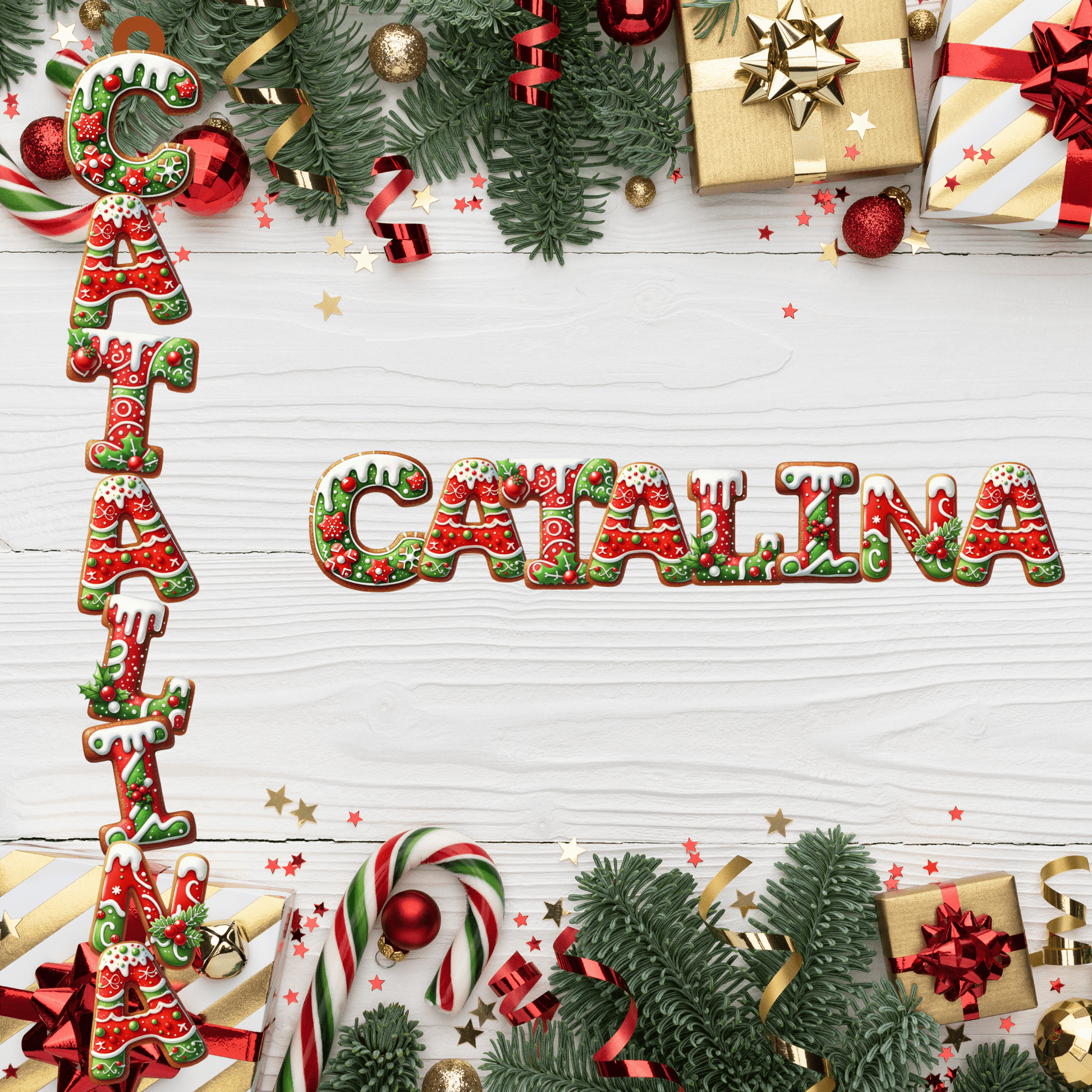 Personalized Christmas Name Ornaments – Wood or Acrylic – Custom Holiday Decorations – Custom Home Decor by PixelCraft360, unique decoration for events and special gifts