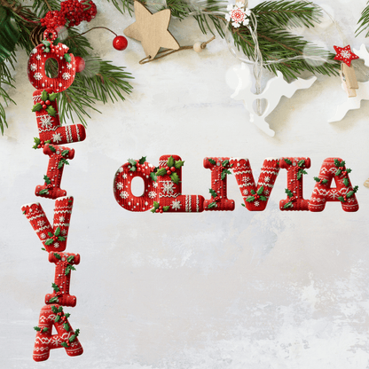 Personalized Christmas Name Ornaments – Wood or Acrylic – Custom Holiday Decorations – Custom Home Decor by PixelCraft360, unique decoration for events and special gifts