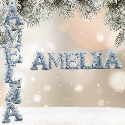 Personalized Christmas Name Ornaments – Wood or Acrylic – Custom Holiday Decorations – Custom Home Decor by PixelCraft360, unique decoration for events and special gifts