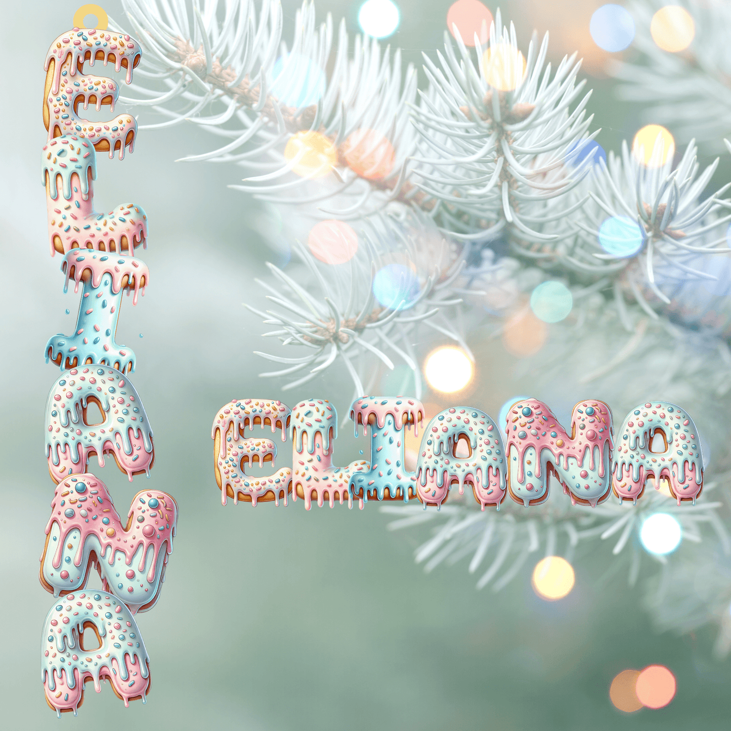 Personalized Christmas Name Ornaments – Wood or Acrylic – Custom Holiday Decorations – Custom Home Decor by PixelCraft360, unique decoration for events and special gifts