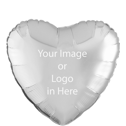 Personalized Heart Foil Balloons 17" - (Add Your Image & Message) – Custom Foil Balloon by PixelCraft360, unique decoration for events and special gifts