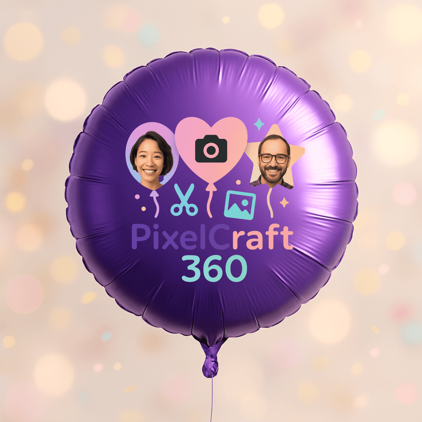 Personalized Round Shaped 18" Foil Balloons for All Events | Premium Custom Photo Balloon – Custom Foil Balloon by PixelCraft360, unique decoration for events and special gifts