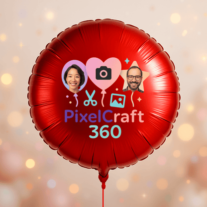 Personalized Round Shaped 18" Foil Balloons for All Events | Premium Custom Photo Balloon – Custom Foil Balloon by PixelCraft360, unique decoration for events and special gifts