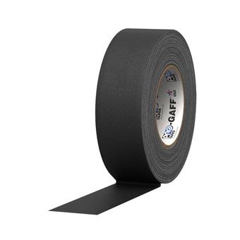 PRO GAFF Black Matte Cloth Tape 2" 55 Yds - Image 1