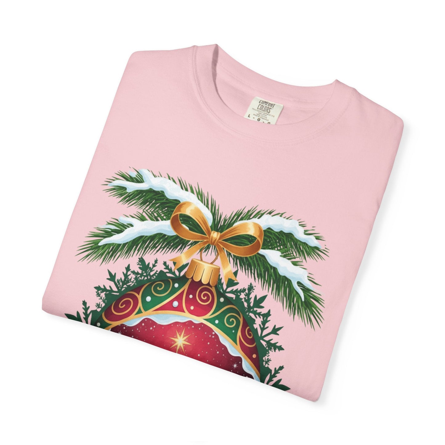 Winter's Enchantment: Festive Ornamental Landscape, Holiday Heirloom Artistry T-shirt – Custom T-Shirt by PixelCraft360, unique decoration for events and special gifts