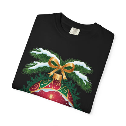 Winter's Enchantment: Festive Ornamental Landscape, Holiday Heirloom Artistry T-shirt – Custom T-Shirt by PixelCraft360, unique decoration for events and special gifts